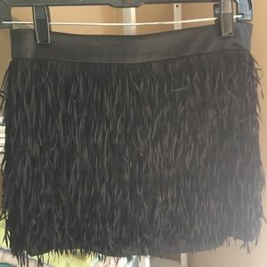 Black fringe skirt